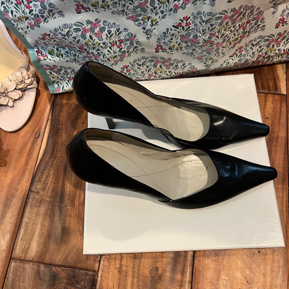 BCBGirls Black Pointed Toe Heels - Picture 2 of 5